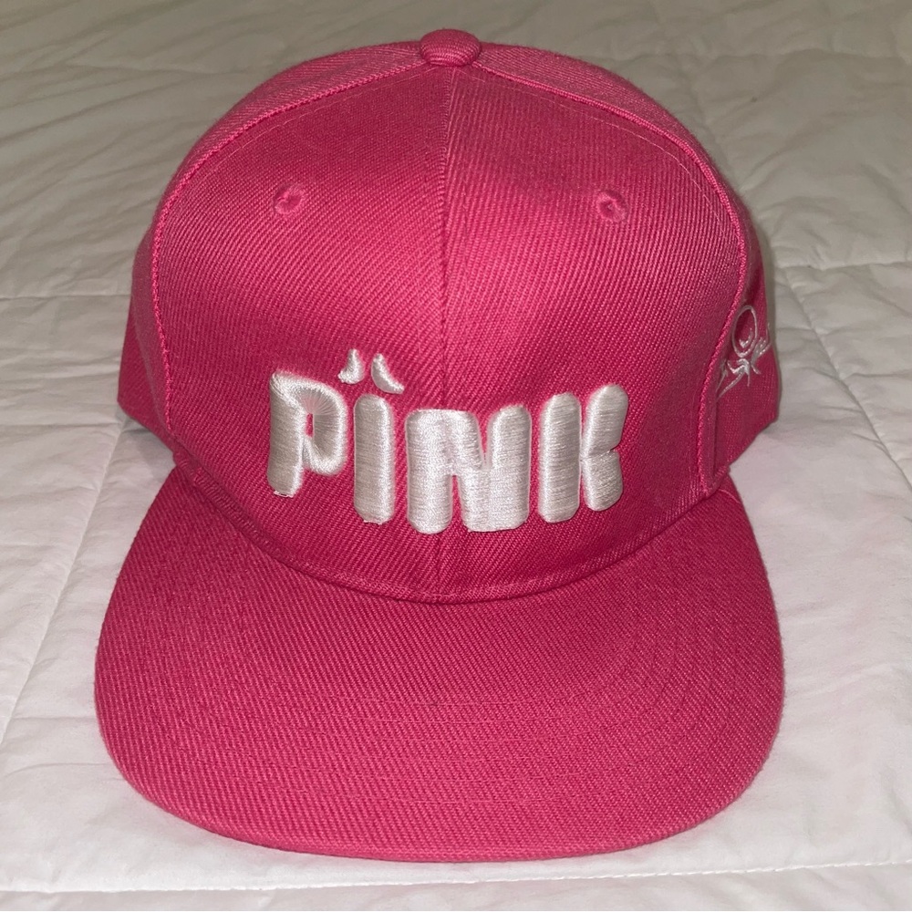 White & Hot Pink Snapback Hat Baseball Cap